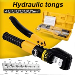4/6/10/16/25/35/50/70mm² Hydraulic Clamp Home Hydraulic Crimping Tool DIY Cable Wiring Crimping Plier Cordless Hydraulic Press