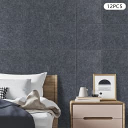 12Pcs High-Density Soundproof Panels Square Dark Grey Sound-Insulating Panels Wall Mount Sound Absorbing Wall Panels