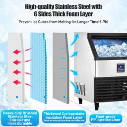 VEVOR Commercial Ice Cube Maker Ice Machine 270LBS/24H Cube Ice Machine