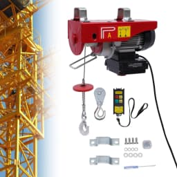 440LBS Electric Hoist With Wireless Remote Control & Slings Electric Winch 110V Electric Hoist For Lifting In Factories