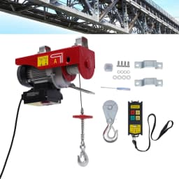440LBS Electric Hoist With Wireless Remote Control & Slings Electric Winch 110V Electric Hoist For Lifting In Factories