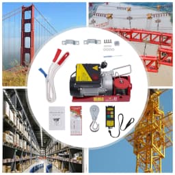 440LBS Electric Hoist With Wireless Remote Control & Slings Electric Winch 110V Electric Hoist For Lifting In Factories