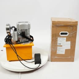 750W Electric Hydraulic Pump Machine 2-70Mpa, 10000 PSI, Single Acting with Manual Valve Oil Pressure Pump, 7L Tank with Pedal