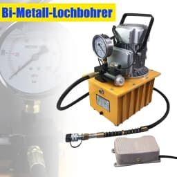 750W Electric Hydraulic Pump Machine 2-70Mpa, 10000 PSI, Single Acting with Manual Valve Oil Pressure Pump, 7L Tank with Pedal
