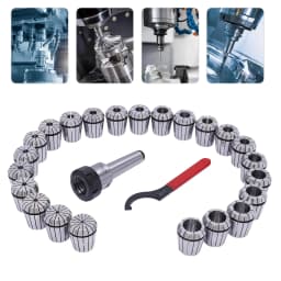 MTB4-ER40 Set 23pcs Clamping Pliers Tool Spring Steel Fixture Kit Diameter 4-26mm for Milling/Drilling Machine, Lathe