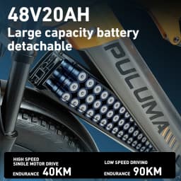 PULUMA PH003 Electric cycle twin Motor 48V20AH Removable Battery 26*4.0 Inch Fat hand Urban Off-Road Electric Bicycle