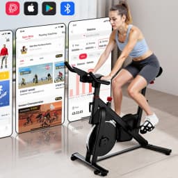 Superun Exercise Bike Home Ergometer Exercise Bike with Adjustable Magnetic Resistance Indoor Bicycle LCD Display 100 Kg Load Capacity