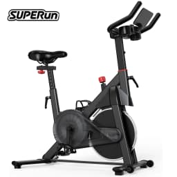 Superun Exercise Bike Home Ergometer Exercise Bike with Adjustable Magnetic Resistance Indoor Bicycle LCD Display 100 Kg Load Capacity