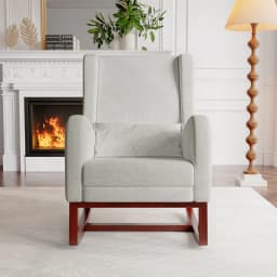 Rosahqnda Swing chair, high chair chair, Swing chair with Footrest, Modern Swing chair with armchair and Side bag