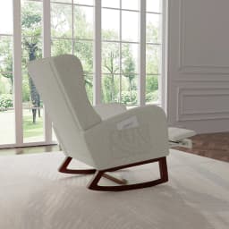 Rosahqnda Swing chair, high chair chair, Swing chair with Footrest, Modern Swing chair with armchair and Side bag