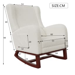 Rosahqnda Swing chair, high chair chair, Swing chair with Footrest, Modern Swing chair with armchair and Side bag