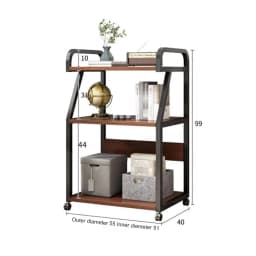 Multi-Functional Printer Rack 3-Layer Storage Office Use Thickened Movable Rack with Wheels Versatile Stand Portable Shelf
