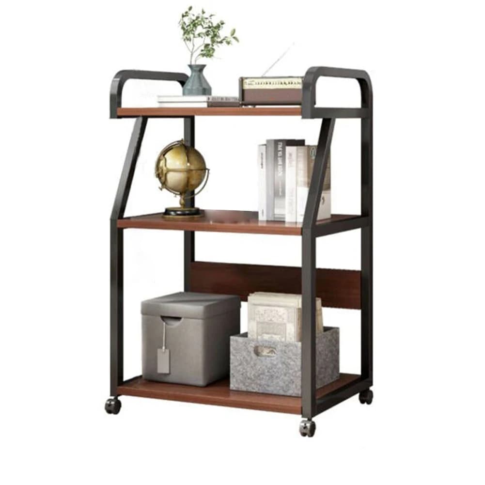 Multi-Functional Printer Rack 3-Layer Storage Office Use Thickened Movable Rack with Wheels Versatile Stand Portable Shelf