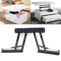 2Pcs Steel Lift Up Coffee Table Countertop Mechanism Hardware Hinge Fitting Foldable Lifting Frame Furniture Spring Hinges
