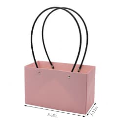 Pink PVC Waterproof Fower Box Bag Paper Square Portable Florist Handy Flower Bags Mini Wedding Favor Party Rose Storage Box Gift