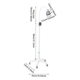 12W Dimmable Examination Lamp Surgical Examination Light 7500Lux LED with 5-Wheel Brake Base for Medical/Dental