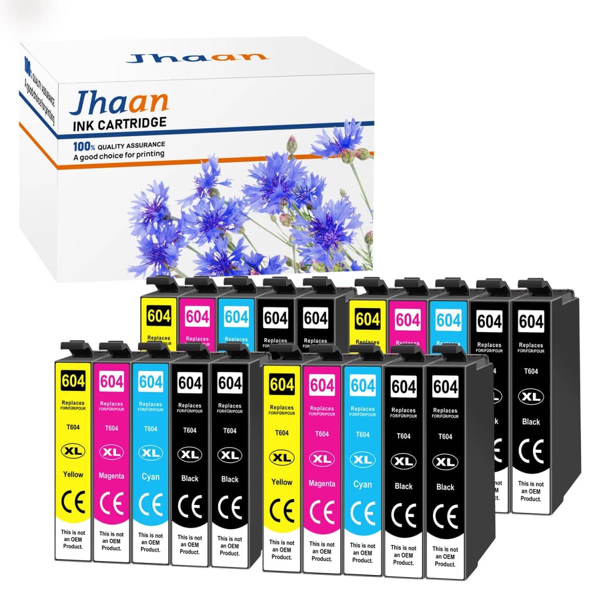 Jhaan 604XL Printer Cartridges Compatible with 604 604XL Cartridges for Expression Home XP-4200 XP-3200 XP-3205 XP-2200
