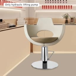 Barber Chair Hydraulic Pump Barber Chair Barber Salon Barber Chair Pump 4 Screw Sampling Pump 11cm Adjustable 440 Lbs, Silver