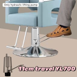 Barber Chair Hydraulic Pump Barber Chair Barber Salon Barber Chair Pump 4 Screw Sampling Pump 11cm Adjustable 440 Lbs, Silver