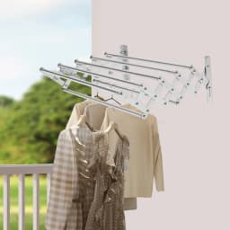 Wall Mounted Clothes Drying Rack Shelf Folding Dryer Hanger For Laundry Room Expandable Folding Clothes Drying Towel Rack