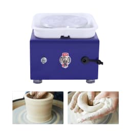 Electric Mini Pottery Wheel, Pottery Set Turntable 2000 RPM with Removable ABS Basin, 10 Cm Ceramic Plate for Clay Art Craft