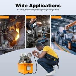 750W 70MPa Electric Hydraulic Pump 10000 PSI Pedal Solenoid Valve Control Adjustable Hydraulic Oil Station High Pressure Pump