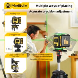 MELLWIN 16 4D Lines Laser Level With APP Remote Control Selfleveling 360 Horizontal & Vertical Laser level Construction Tool
