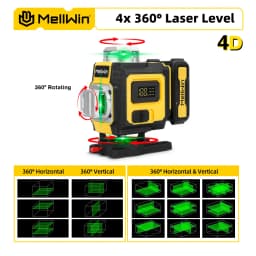 MELLWIN 16 4D Lines Laser Level With APP Remote Control Selfleveling 360 Horizontal & Vertical Laser level Construction Tool