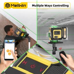 MELLWIN 16 4D Lines Laser Level With APP Remote Control Selfleveling 360 Horizontal & Vertical Laser level Construction Tool