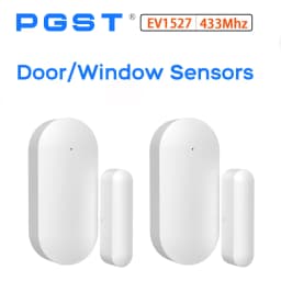 Wireless Door and Window Magnetic Sensor EV1527 Coding Mode RF 433MHz Suitable for Home Security Alarm System Burglar Alarm