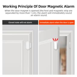 Wireless Door and Window Magnetic Sensor EV1527 Coding Mode RF 433MHz Suitable for Home Security Alarm System Burglar Alarm