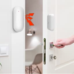 Wireless Door and Window Magnetic Sensor EV1527 Coding Mode RF 433MHz Suitable for Home Security Alarm System Burglar Alarm
