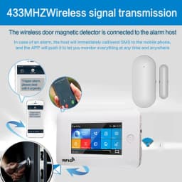 Wireless Door and Window Magnetic Sensor EV1527 Coding Mode RF 433MHz Suitable for Home Security Alarm System Burglar Alarm