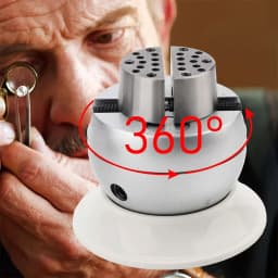3 Inch 360° Rotating Ball Vise Jewelry Engraving Block Tool for Ring Pendant Stone Setting with Steel Base