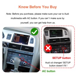 Bonroad Wireless Carplay Android Auto Interface for Audi C6 A6 4F 2010-2012 Q7 4L 2010-2015 Ac Button Mirror Link Airplay Module