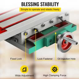 VEVOR Milling Table Worktable Cross Milling Machine 17.7×6.7Inch Compound Slide Multifunction Compound 2 Axis 4 Ways Drill