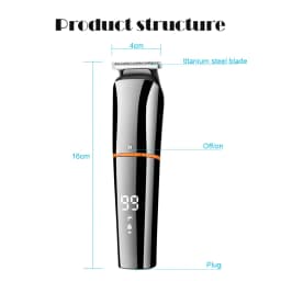 Kemei 5898 Digital Display 5 in 1 Hair Trimmer for Men Eyebrow Beard Trimmer Electric Hair Clipper Grooming Kit Haircut