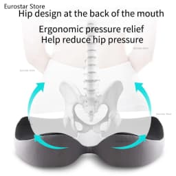 Cushion Non Slip Orthopedic Memory Foam Prostate Cushion for Tailbone Sciaticaback Pain Relief Comfort Chair Car Seat