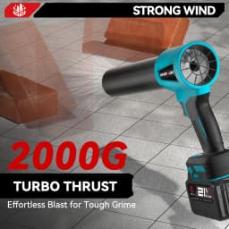 ONEVAN 4000W Brushless 300000RPM Electric Turbo Blower Jet Fan Lightweight Leaf Blower Lawn Yard Cleanup For Makita Battery Pin