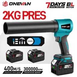 ONEVAN 4000W Brushless 300000RPM Electric Turbo Blower Jet Fan Lightweight Leaf Blower Lawn Yard Cleanup For Makita Battery Pin