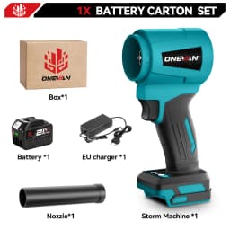 ONEVAN 4000W Brushless 300000RPM Electric Turbo Blower Jet Fan Lightweight Leaf Blower Lawn Yard Cleanup For Makita Battery Pin