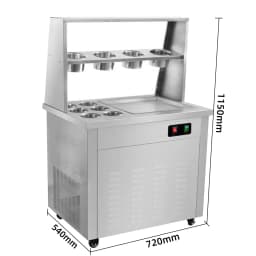 SIHAO Ice Cream Stir Fryer Commercial Ice Cream Machine With Compressor And Scraper Used For Ice Cream And Frozen Yogurt