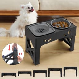 Raised Dog Bowl Stand for Cats and Dogs Pet Feeder Bowls Double Feeder High Stand for Small Medium and Large Dogs Cats