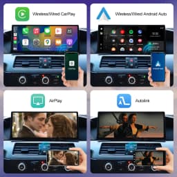 12.3" Ultra Thin Screen For BMW 5 Series E60 E61 3 Series E90 E91 E92 E93 CCC/CIC Wireless Carplay Car Multimedia Monitor Radio