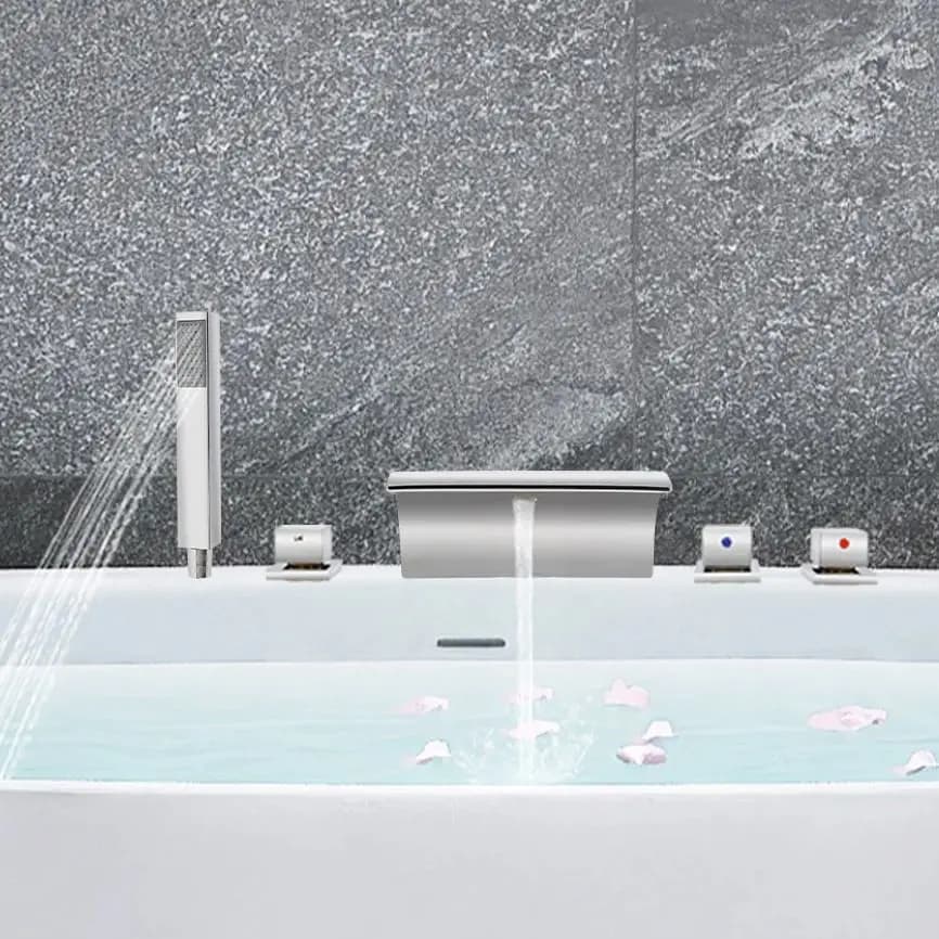 Waterfal Faucet set,Hand Spray,Bathtub Tap,bathroom and kitchen Faucet,Silver,Faucet Tap For Baths