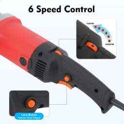 6-Speed Electric Brushing Machine 1580 W Handheld Electric Wire Drawing Machine 100-3000 rpm Roll Sander Brush Sander