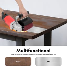 6-Speed Electric Brushing Machine 1580 W Handheld Electric Wire Drawing Machine 100-3000 rpm Roll Sander Brush Sander