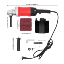 6-Speed Electric Brushing Machine 1580 W Handheld Electric Wire Drawing Machine 100-3000 rpm Roll Sander Brush Sander