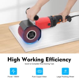 6-Speed Electric Brushing Machine 1580 W Handheld Electric Wire Drawing Machine 100-3000 rpm Roll Sander Brush Sander