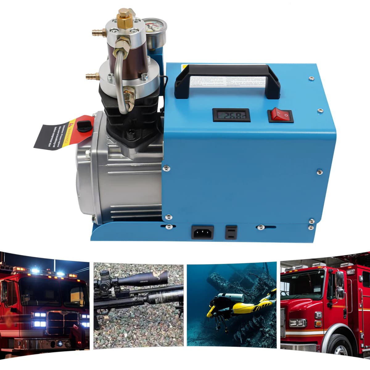 4500 Psi 0-30Mpa Electric Compressor Pump High Pressure Air Pump Kit 300Bar Electric Air Pump Air Compressor